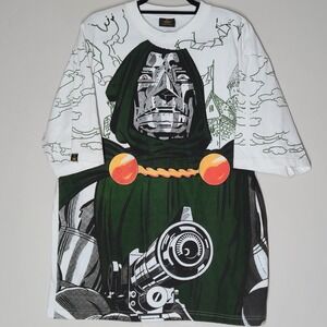 Marvel Doctor Doom Double Sided AOP Graphic Tee Size 2XL Crown Double-Sided